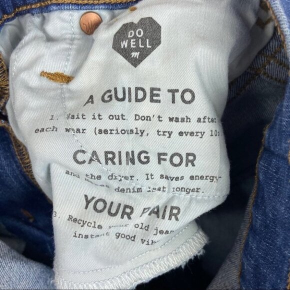 Madewell Petite 9" High Rise Skinny Jeans Paloma Raw Hem Size 24 Premium Denim‎ - Picture 6 of 10